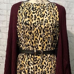Plus Size Leopard Print Dress
